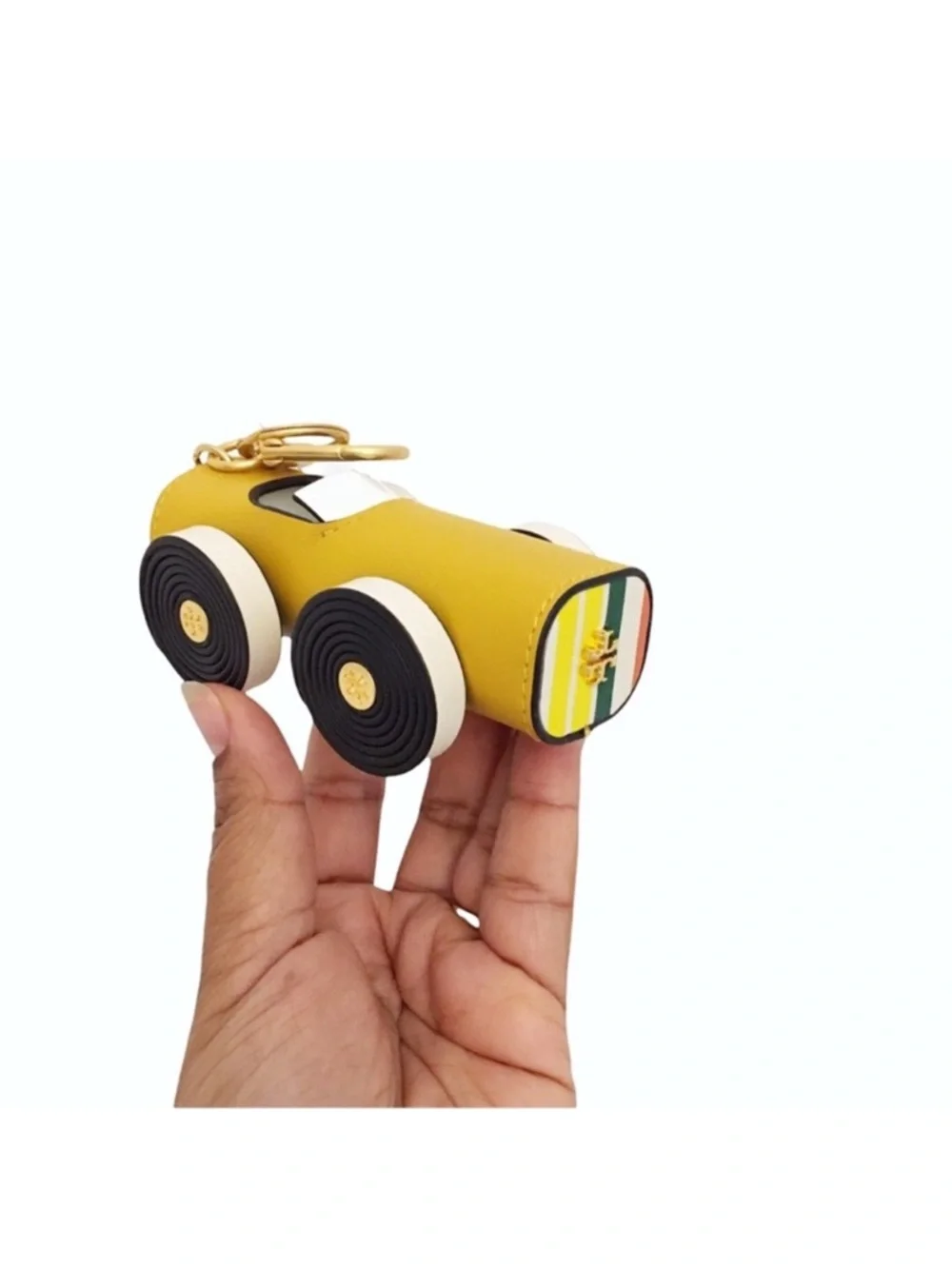 Tory Burch Mustard Yellow Convertible Car Key Ring